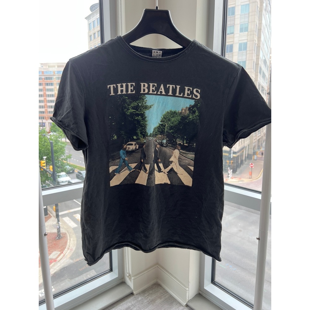 Amplified The Beatles Abbey Road Graphic T-Shirt Charcoal Gray Womens Medium